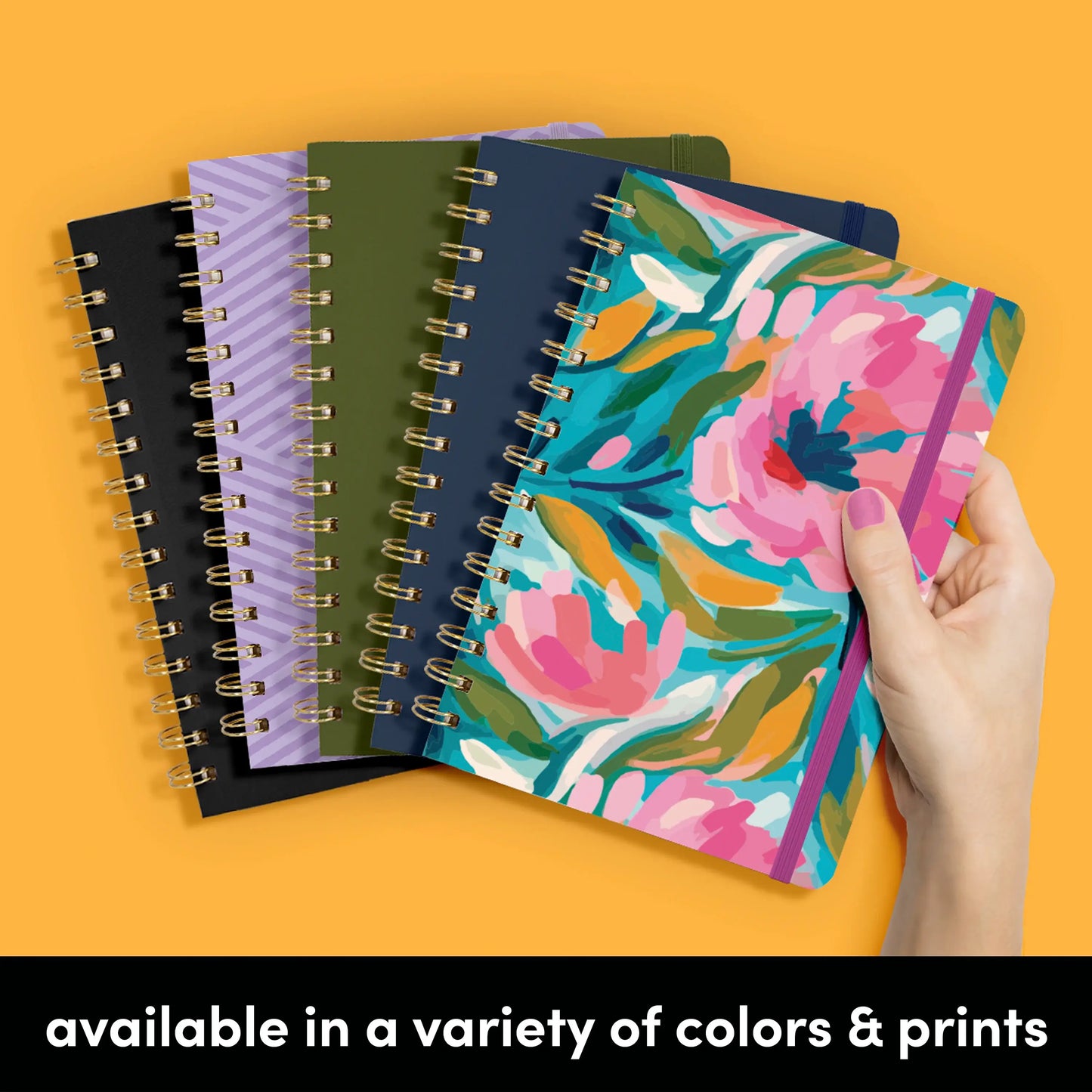 Checkered Rainbow Hardcover Spiral Lined Journal Notebook