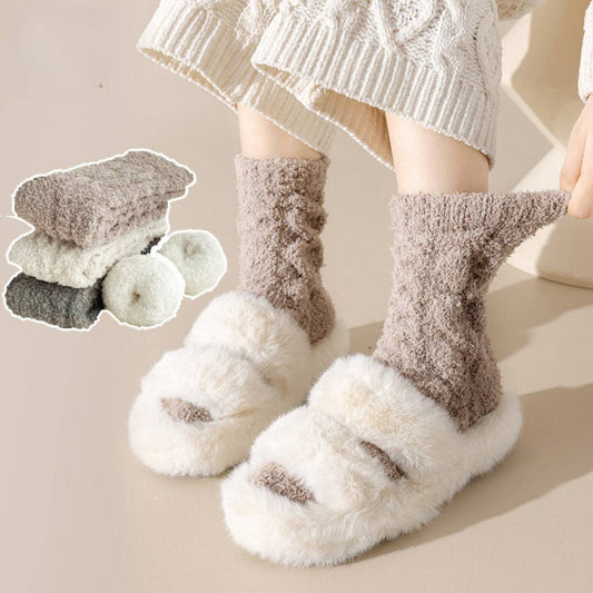 Soft Coral Fleece Socks