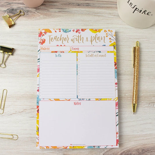 Teacher To-Do List Happy Blooms Design